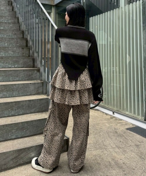 Candy Stripper(キャンディストリッパー)の「LEOPARD SKIRT パンツ(その他パンツ・レディース・ベージュ/ピンク・FREE)」の14枚目の写真