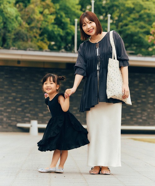 LOWRYS FARM(ローリーズファーム)の「marinaコットンフリルワンピース 493562(ワンピース・キッズ・アイボリー/ブラック/ブルー・130cm/110cm/120cm)」の9枚目の写真