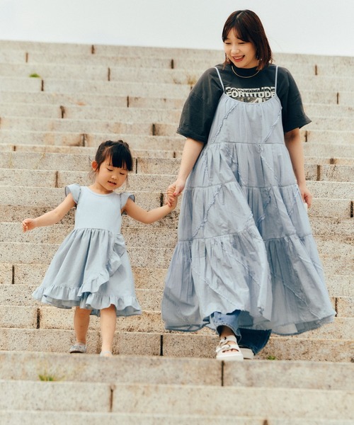 LOWRYS FARM(ローリーズファーム)の「marinaコットンフリルワンピース 493562(ワンピース・キッズ・アイボリー/ブラック/ブルー・130cm/110cm/120cm)」の16枚目の写真