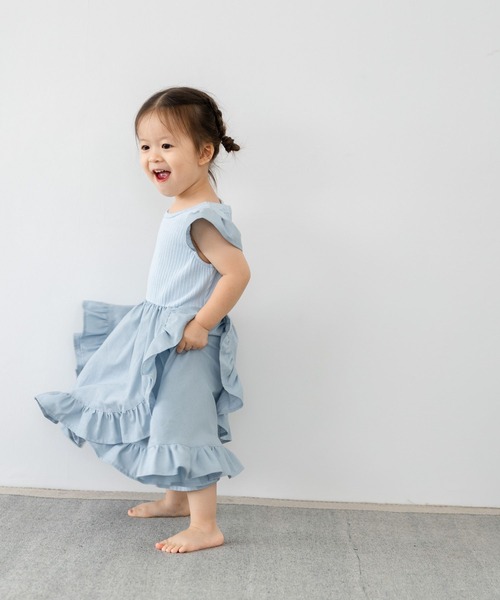 LOWRYS FARM(ローリーズファーム)の「marinaコットンフリルワンピース 493562(ワンピース・キッズ・アイボリー/ブラック/ブルー・130cm/110cm/120cm)」の21枚目の写真