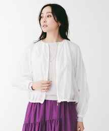 UNTITLED アンタイトル　ジップアップブルゾン　白アイボリー　M 新品 UNTITLED アンタイトル ジップアップブルゾン 白アイボリー M 新品
