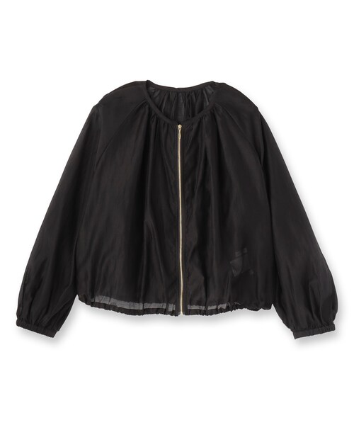 UNTITLED（アンタイトル）の「シアーローンブルゾン（ブルゾン・レディース・オフホワイト/ブラック・03/02/01）」の3枚目の写真