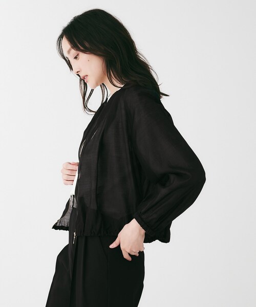 UNTITLED（アンタイトル）の「シアーローンブルゾン（ブルゾン・レディース・オフホワイト/ブラック・03/02/01）」の10枚目の写真