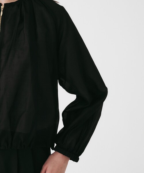 UNTITLED（アンタイトル）の「シアーローンブルゾン（ブルゾン・レディース・オフホワイト/ブラック・03/02/01）」の18枚目の写真