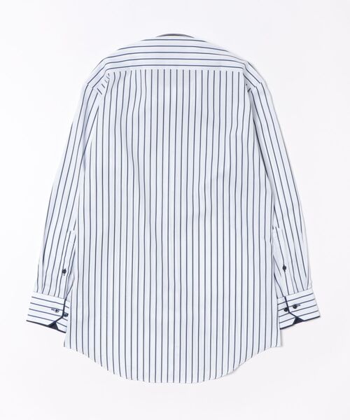 TOKYO SHIRTS（トウキョウシャツ）の「形態安定ノンアイロン ボタンダウン 長袖ビジネスワイシャツ（ビジネスシャツ・メンズ・ネイビー・首回り37cm-裄丈80cm/首回り37cm-裄丈84cm/首回り39cm-裄丈80cm/首回り39cm-裄丈84cm/首回り41cm-裄丈82cm/首回り41cm-裄丈86cm/首回り42cm-裄丈82cm/首回り42cm-裄丈86cm/首回り43cm-裄丈82cm/首回り43cm-裄丈86cm）」の7枚目の写真