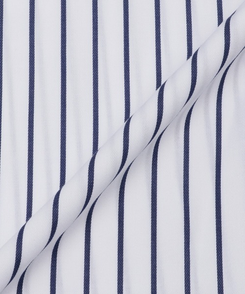 TOKYO SHIRTS（トウキョウシャツ）の「形態安定ノンアイロン ボタンダウン 長袖ビジネスワイシャツ（ビジネスシャツ・メンズ・ネイビー・首回り37cm-裄丈80cm/首回り37cm-裄丈84cm/首回り39cm-裄丈80cm/首回り39cm-裄丈84cm/首回り41cm-裄丈82cm/首回り41cm-裄丈86cm/首回り42cm-裄丈82cm/首回り42cm-裄丈86cm/首回り43cm-裄丈82cm/首回り43cm-裄丈86cm）」の5枚目の写真