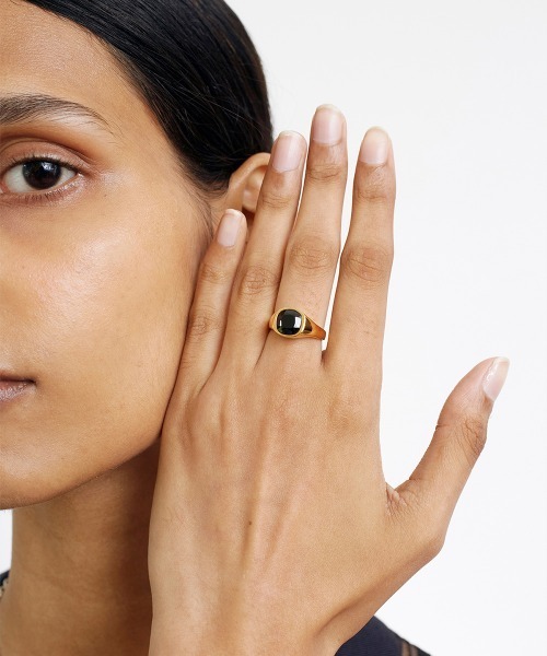 値下げ。fauvirame Black Spinel Signet Ring Black Spinel Signet Ring（リング）｜Fauvirame（フォーヴィ