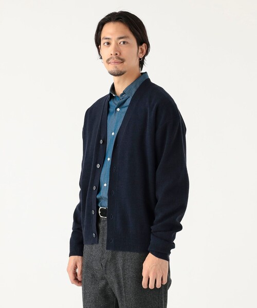 B:MING by BEAMS（ビーミングバイビームス）の「12ゲージ ハーフミラノ カーディガン（カーディガン/ボレロ・メンズ・ブラウン/ネイビー・SMALL/MEDIUM/LARGE）」の5枚目の写真