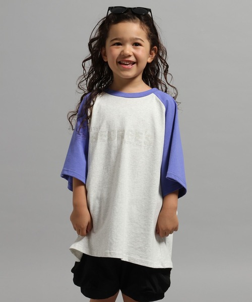 GEORGE'S(ジョージズ)の「【KIDS】ラグランロゴ Tシャツ(Tシャツ/カットソー・キッズ・ライトグレー系/ホワイト系・150cm/130cm/110cm)」の2枚目の写真