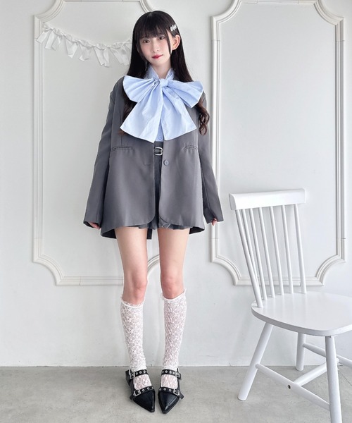 Loueme(ルエム)の「ボリュームリボンボウタイブラウス(シャツ/ブラウス・レディース・ホワイト/ブラック/ライトブルー・FREE)」の12枚目の写真