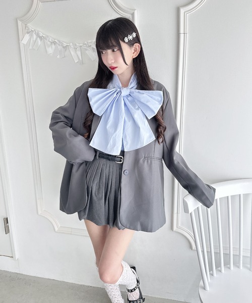 Loueme(ルエム)の「ボリュームリボンボウタイブラウス(シャツ/ブラウス・レディース・ホワイト/ブラック/ライトブルー・FREE)」の9枚目の写真