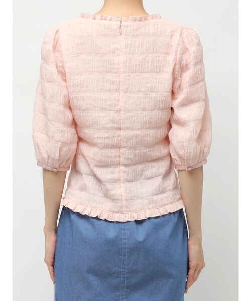 TONAL(トーナル)の「スモッキングJQアシメブラウス(シャツ/ブラウス・レディース・ブラック/ベビーピンク/オフホワイト・MEDIUM)」の13枚目の写真