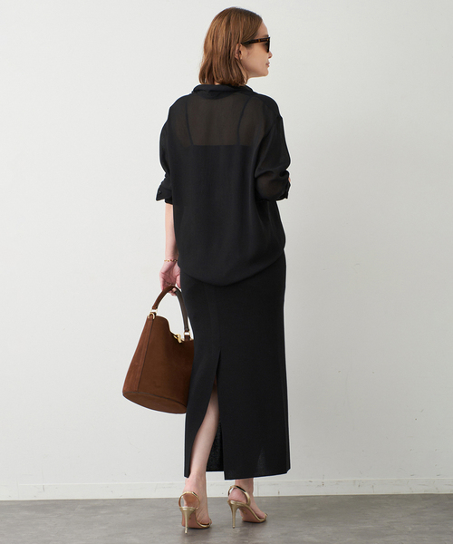 新品タグ付ドゥーズィエムクラス　トリアセシフォンシャツ　シアーシャツ 新品タグ付ドゥーズィエムクラス トリアセシフォンシャツ シアーシャツ