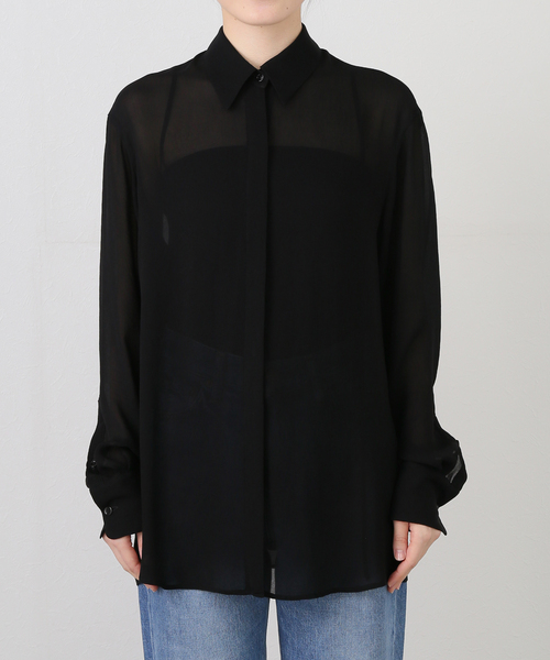 新品　未使用　トリアセシフォンシャツ トリアセ シフォン シャツ（シャツ/ブラウス）｜Deuxieme Classe