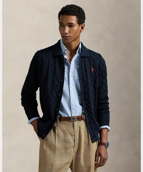 ケーブルニット コットン カーディガン（カーディガン/ボレロ）｜POLO