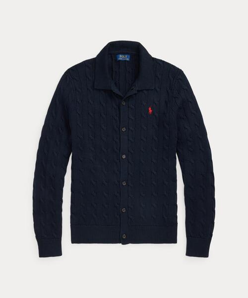 ケーブルニット コットン カーディガン（カーディガン/ボレロ）｜POLO