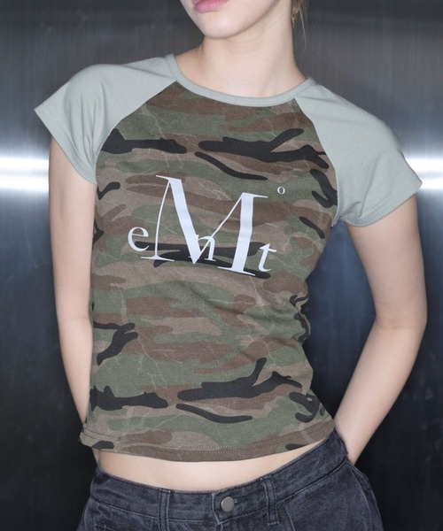 MUCENT（ムセント）の「MUCENT／カモＴ（Tシャツ/カットソー・レディース・チャコール/ベージュ・FREE）」の2枚目の写真