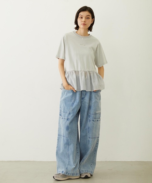 MILKFED.(ミルクフェド)の「BIG POCKET PANTS(デニムパンツ・レディース・ライトブルー/ライトインディゴブルー・S/M)」の7枚目の写真