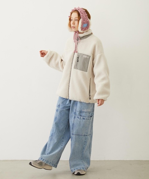 MILKFED.(ミルクフェド)の「BIG POCKET PANTS(デニムパンツ・レディース・ライトブルー/ライトインディゴブルー・S/M)」の13枚目の写真