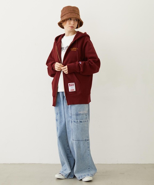 MILKFED.(ミルクフェド)の「BIG POCKET PANTS(デニムパンツ・レディース・ライトブルー/ライトインディゴブルー・S/M)」の17枚目の写真