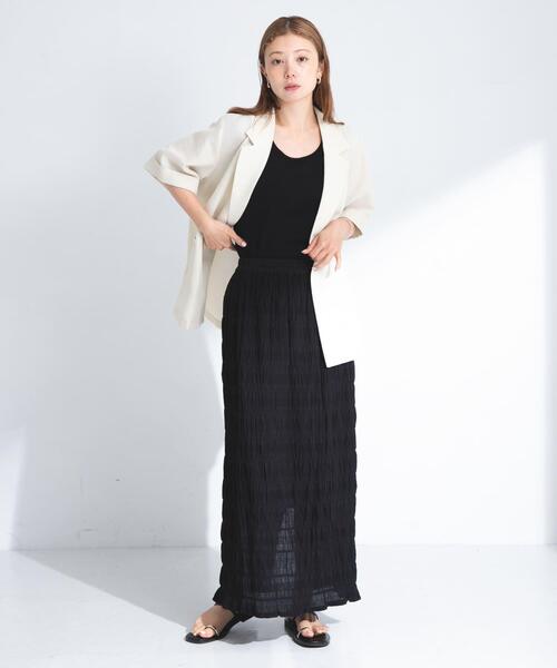 URBAN RESEARCH Sonny Label（アーバンリサーチサニーレーベル）の「コットンシャーリングIラインスカート（スカート・レディース・ブラウン/ブラック・FREE）」の3枚目の写真