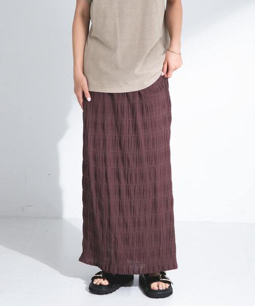 URBAN RESEARCH Sonny Label（アーバンリサーチサニーレーベル）の「コットンシャーリングIラインスカート（スカート・レディース・ブラウン/ブラック・FREE）」の22枚目の写真