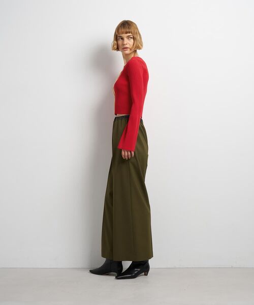 LANVIN en Bleu(ランバンオンブルー)の「バイカラーリブショートカーディガン(ニット/セーター・レディース・ブラック/レッド/ベージュ・38)」の4枚目の写真