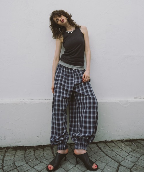 HANNE（アン）の「2PACKシアーリブタンクトップ（タンクトップ・レディース・ベージュ/ブラック/グレー・FREE）」の6枚目の写真