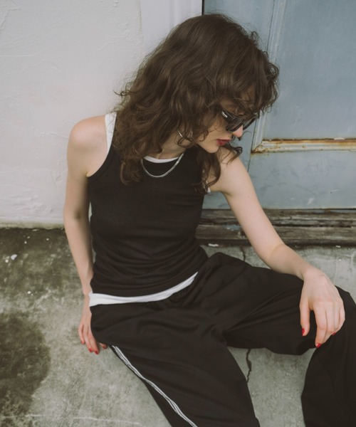 HANNE（アン）の「2PACKシアーリブタンクトップ（タンクトップ・レディース・ベージュ/ブラック/グレー・FREE）」の13枚目の写真