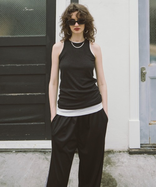 HANNE（アン）の「2PACKシアーリブタンクトップ（タンクトップ・レディース・ベージュ/ブラック/グレー・FREE）」の15枚目の写真