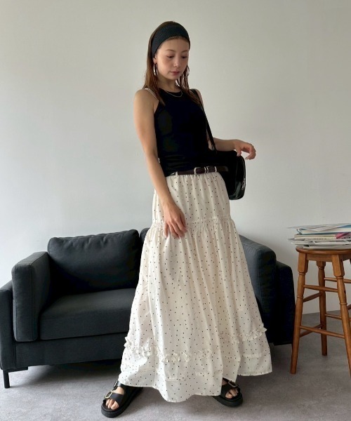 HANNE（アン）の「2PACKシアーリブタンクトップ（タンクトップ・レディース・ベージュ/ブラック/グレー・FREE）」の17枚目の写真