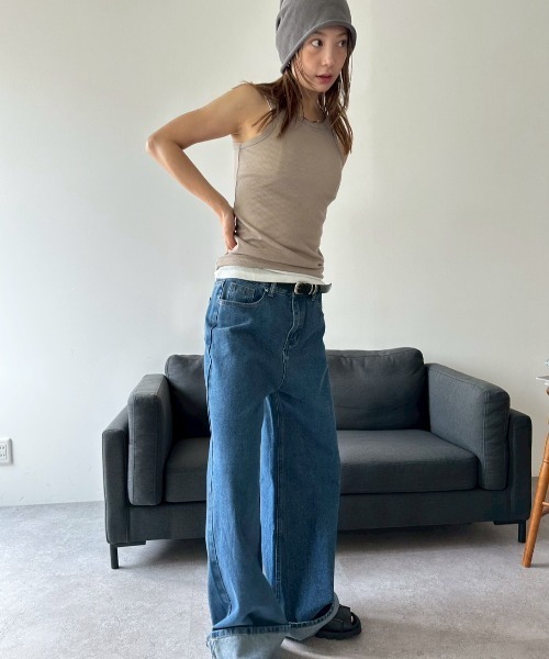 HANNE（アン）の「2PACKシアーリブタンクトップ（タンクトップ・レディース・ベージュ/ブラック/グレー・FREE）」の22枚目の写真