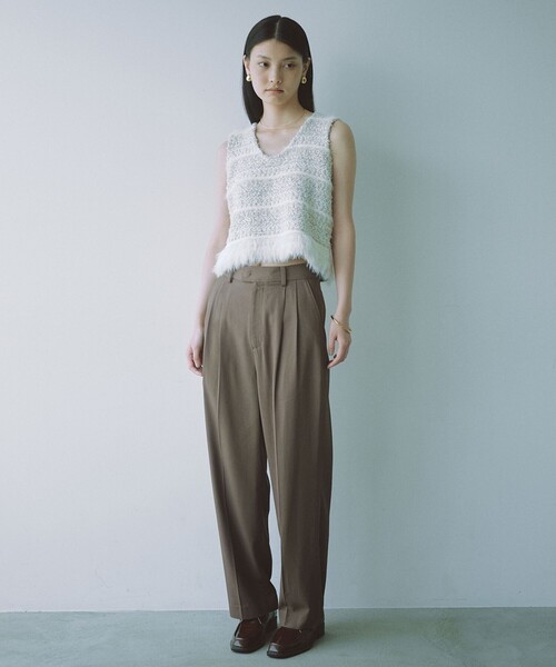 セール】＜SEASONAL COLLECTION＞2タック パンツ（スラックス）｜green