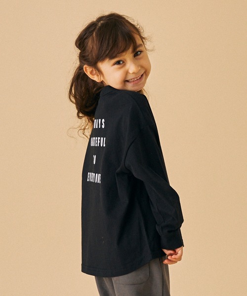 FOV（フォブ）の「FOV/フォブ FOLKS L/S Tシャツ（Tシャツ/カットソー・キッズ・チャコールグレー/ブラック/ベージュ系その他・S/M/L/XL）」の4枚目の写真