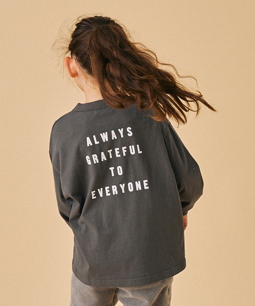 FOV（フォブ）の「FOV/フォブ FOLKS L/S Tシャツ（Tシャツ/カットソー・キッズ・チャコールグレー/ブラック/ベージュ系その他・S/M/L/XL）」の5枚目の写真