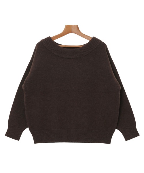 セール】【新色追加】ボリューム袖オフショルダーニットトップス