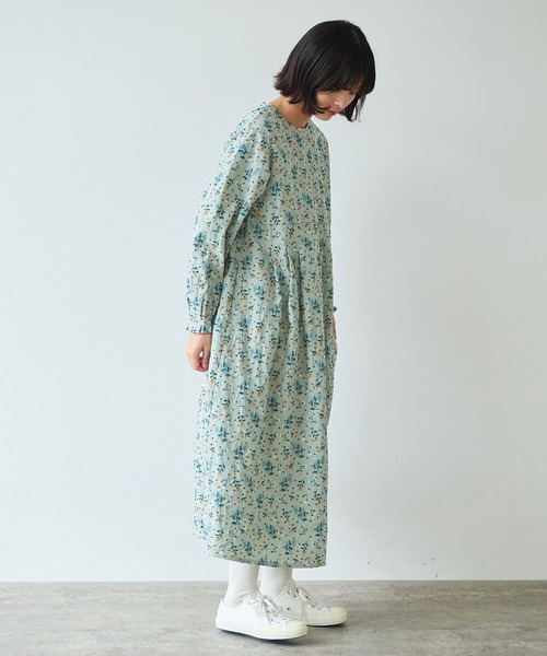 bulle de savon(ビュルデサボン)の「《early spring》はるの庭刺繍 ワンピース(ワンピース・レディース・セージグリーン/チャコールグレー・FREE)」の10枚目の写真