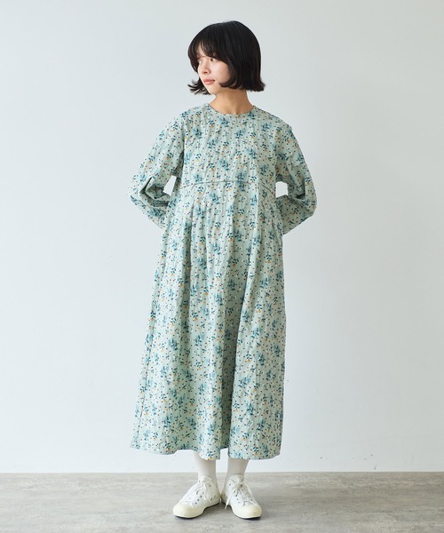 bulle de savon(ビュルデサボン)の「《early spring》はるの庭刺繍 ワンピース(ワンピース・レディース・セージグリーン/チャコールグレー・FREE)」の7枚目の写真