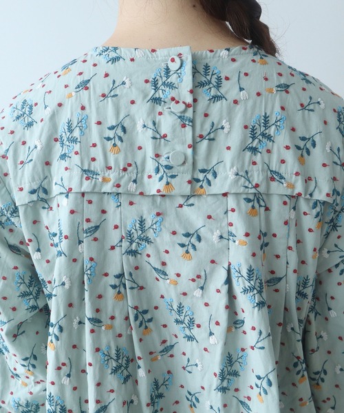 bulle de savon(ビュルデサボン)の「《early spring》はるの庭刺繍 ワンピース(ワンピース・レディース・セージグリーン/チャコールグレー・FREE)」の19枚目の写真