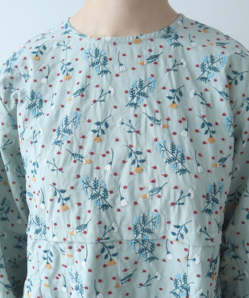 bulle de savon(ビュルデサボン)の「《early spring》はるの庭刺繍 ワンピース(ワンピース・レディース・セージグリーン/チャコールグレー・FREE)」の18枚目の写真