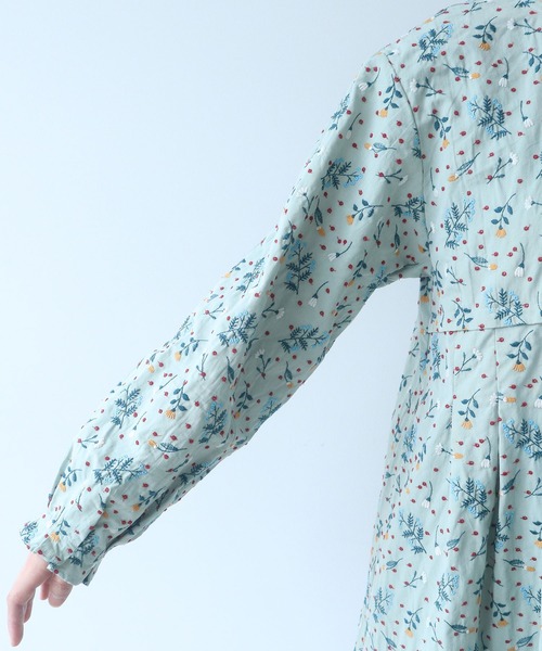 bulle de savon(ビュルデサボン)の「《early spring》はるの庭刺繍 ワンピース(ワンピース・レディース・セージグリーン/チャコールグレー・FREE)」の20枚目の写真