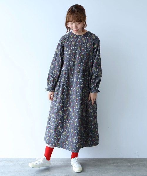 bulle de savon(ビュルデサボン)の「《early spring》はるの庭刺繍 ワンピース(ワンピース・レディース・セージグリーン/チャコールグレー・FREE)」の11枚目の写真