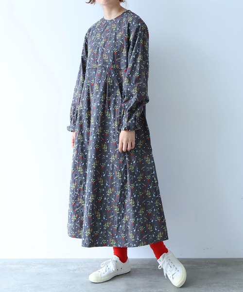 bulle de savon(ビュルデサボン)の「《early spring》はるの庭刺繍 ワンピース(ワンピース・レディース・セージグリーン/チャコールグレー・FREE)」の13枚目の写真