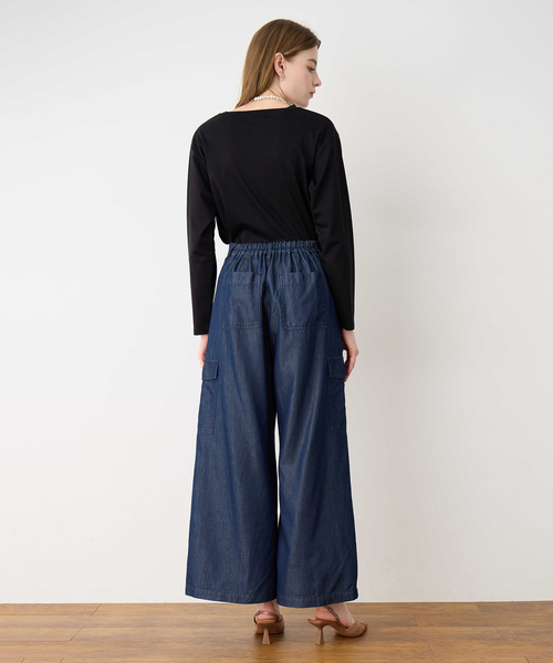 LE SOUK HOLIDAY(ルスークホリデー)の「デニムカーゴパンツ(その他パンツ・レディース・ネイビー・M/L)」の5枚目の写真