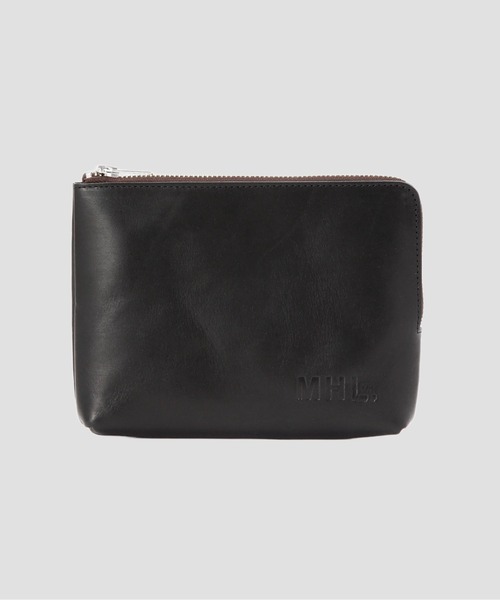 MHL.（エムエイチエル）の「BASIC LEATHER（ポーチ・レディース・グリーン系その他7/ブラック・FREE）」の2枚目の写真