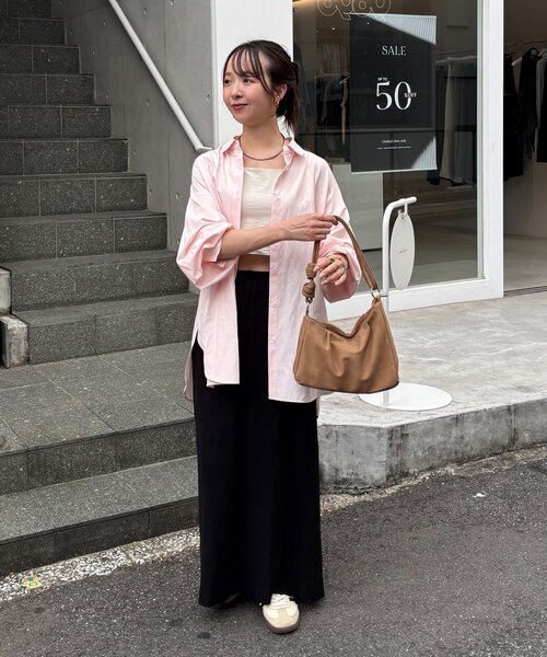 DISCOAT（ディスコート）の「タック使い2WAYアシメショルダーバッグ（ショルダーバッグ・レディース・ブラック/ベージュ/ブラウン・FREE）」の14枚目の写真