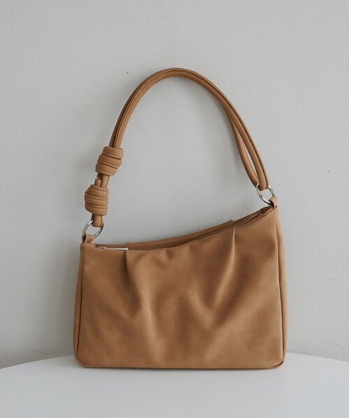 DISCOAT（ディスコート）の「タック使い2WAYアシメショルダーバッグ（ショルダーバッグ・レディース・ブラック/ベージュ/ブラウン・FREE）」の20枚目の写真