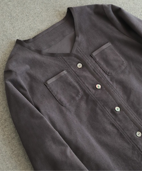 別珍ストレッチ パイピングカーディガン | NOMBRE IMPAIR