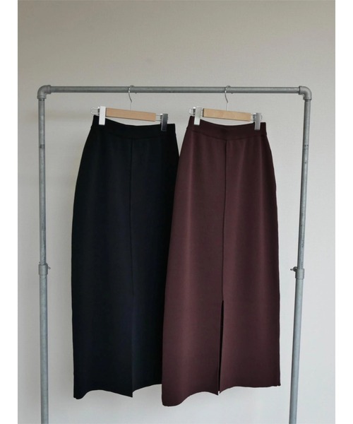 TRUNC（トランクエイティーエイト）の「Dry touch Knit Skirt（スカート・レディース・ブラック/ブラウン・FREE）」の13枚目の写真