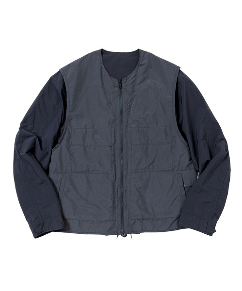 meanswhile（ミーンズワイル）の「Paper Touch Reversible 4Way JKT（MA-1・メンズ・ネイビー/ベージュ/ブラック・3(L)/2(M)）」の3枚目の写真